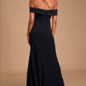 Black off-the-shoulder dress